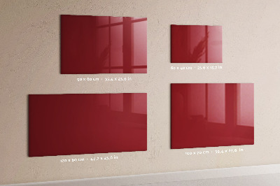 Magnetic glass board Red