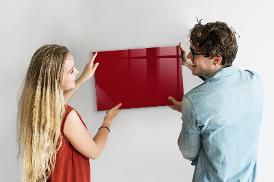 Magnetic glass board Red