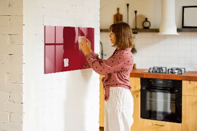 Magnetic glass board Red