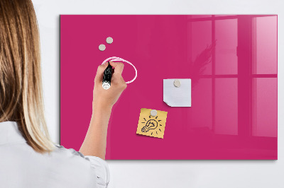 Glass dry erase board magnetic Bright pink