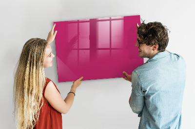 Glass dry erase board magnetic Bright pink
