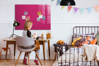 Glass dry erase board magnetic Bright pink