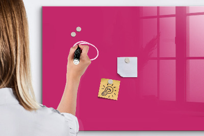 Glass dry erase board magnetic Bright pink