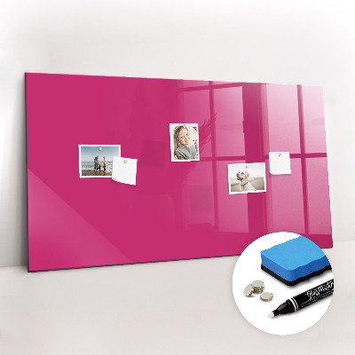 Glass dry erase board magnetic Bright pink