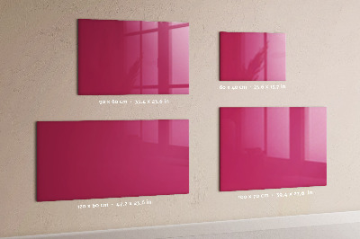 Glass dry erase board magnetic Bright pink