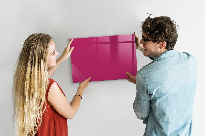 Glass dry erase board magnetic Bright pink