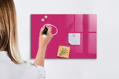 Glass dry erase board magnetic Bright pink
