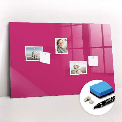 Glass dry erase board magnetic Bright pink