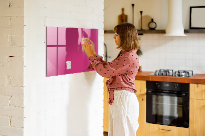 Glass dry erase board magnetic Bright pink