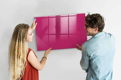 Glass dry erase board magnetic Bright pink