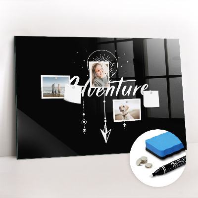 Glass dry erase board magnetic Adventure