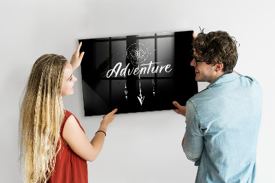 Glass dry erase board magnetic Adventure
