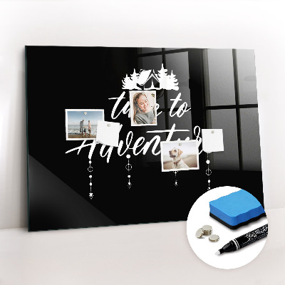 Glass dry erase board magnetic Adventure time