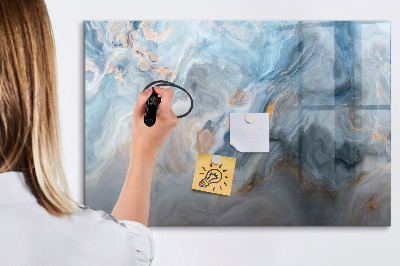 Magnetic dry erase board Marble pattern