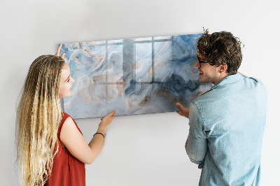 Magnetic dry erase board Marble pattern
