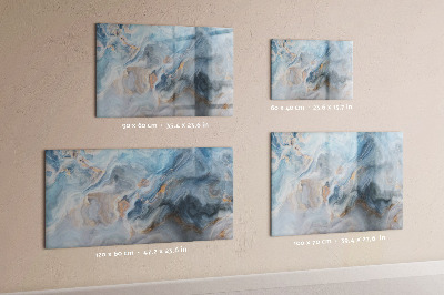 Magnetic dry erase board Marble pattern