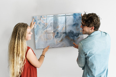 Magnetic dry erase board Marble pattern