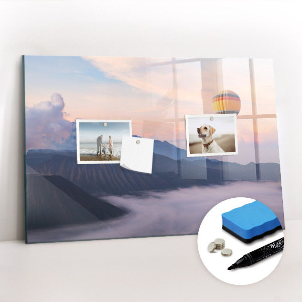 Magnetic writing board with marker Beautiful landscape