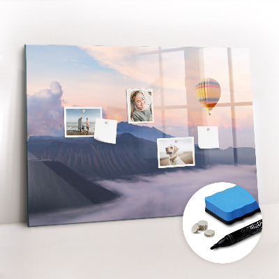 Magnetic writing board with marker Beautiful landscape