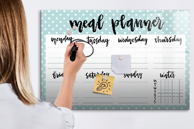 Magnetic board for drawing Meal Planner