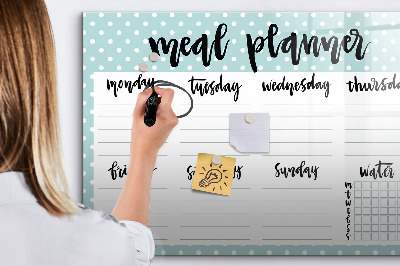 Magnetic board for drawing Meal Planner