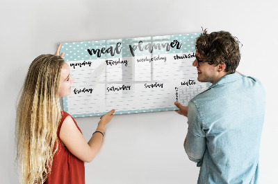 Magnetic board for drawing Meal Planner