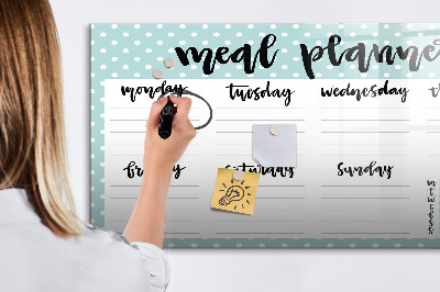 Magnetic board for drawing Meal Planner