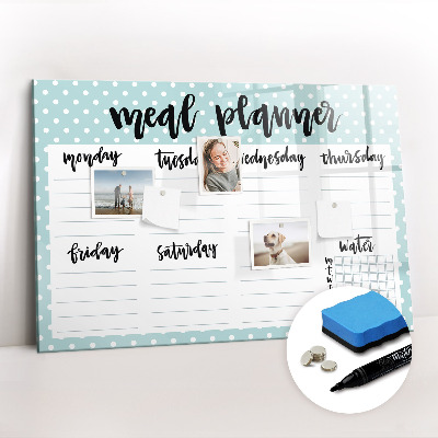 Magnetic board for drawing Meal Planner