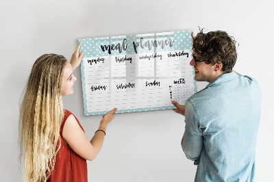 Magnetic board for drawing Meal Planner