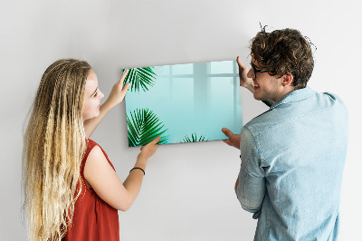 Dry erase magnetic board Palm leaves