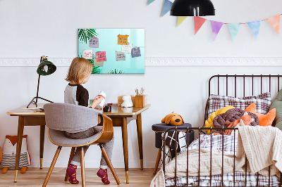 Dry erase magnetic board Palm leaves