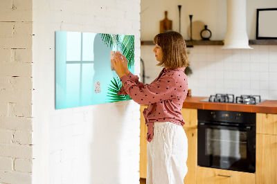 Magnetic writing board Tropical leaves