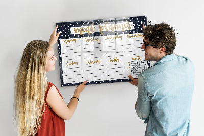Magnetic dry erase board Star meal planner