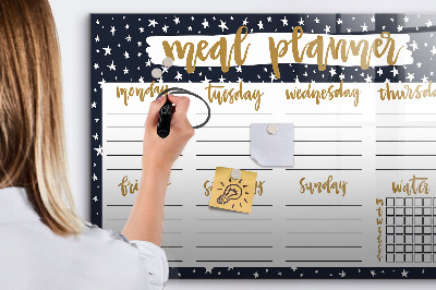 Magnetic dry erase board Star meal planner