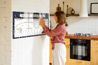 Magnetic board for writing Star meal planner