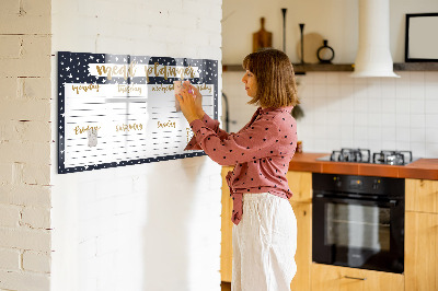 Magnetic dry erase board Star meal planner