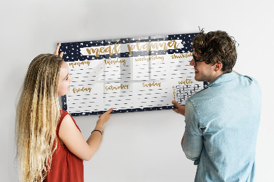 Magnetic board for writing Star meal planner