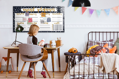 Magnetic dry erase board Star meal planner
