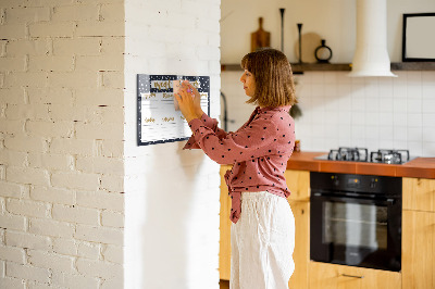 Magnetic dry erase board Star meal planner