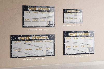 Magnetic dry erase board Star meal planner