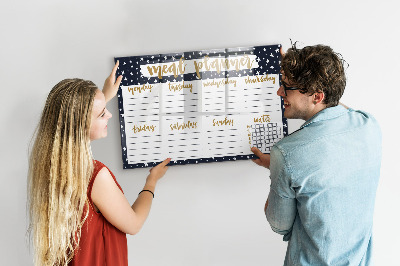 Magnetic dry erase board Star meal planner
