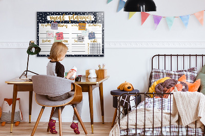 Magnetic dry erase board Star meal planner