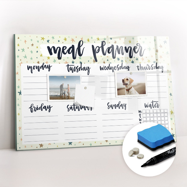 Dry erase magnetic board Star menu