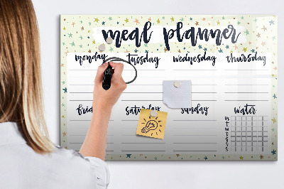 Dry erase magnetic board Star menu