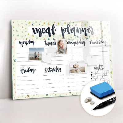 Dry erase magnetic board Star menu