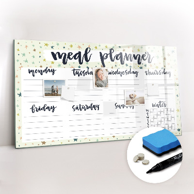 Dry erase magnetic board Star menu