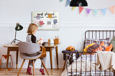 Dry erase magnetic board Star menu