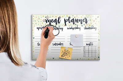Dry erase magnetic board Star menu