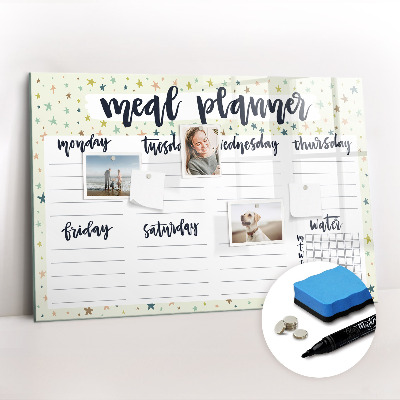 Dry erase magnetic board Star menu