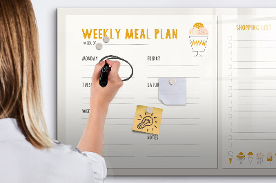 Dry erase magnetic board Marble pattern